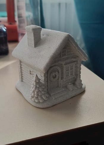 Beyaz Pastel Ev Figürü - Görsel 2