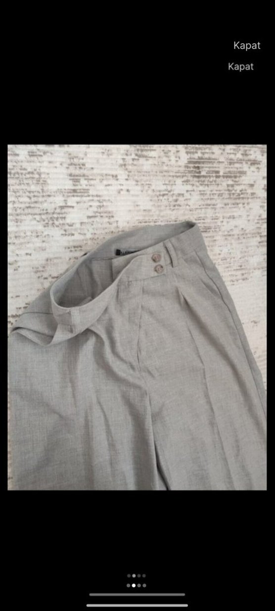 Ambar kumaş palazzo pantalon - Görsel 2