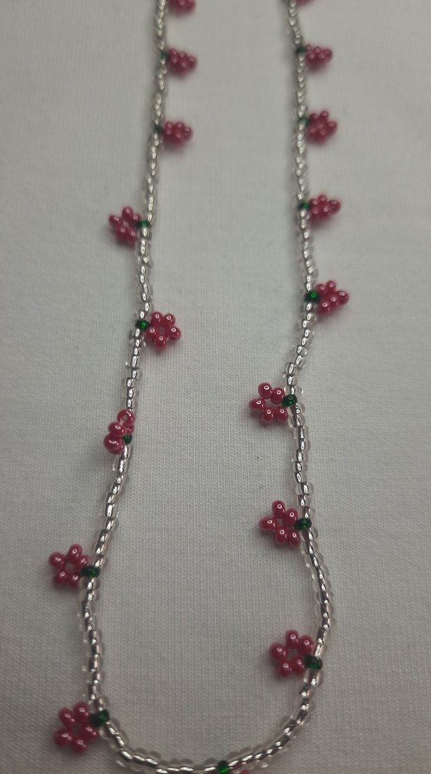 Boncuk Ahududu İşlemeli Kadın kolye - Görsel 2