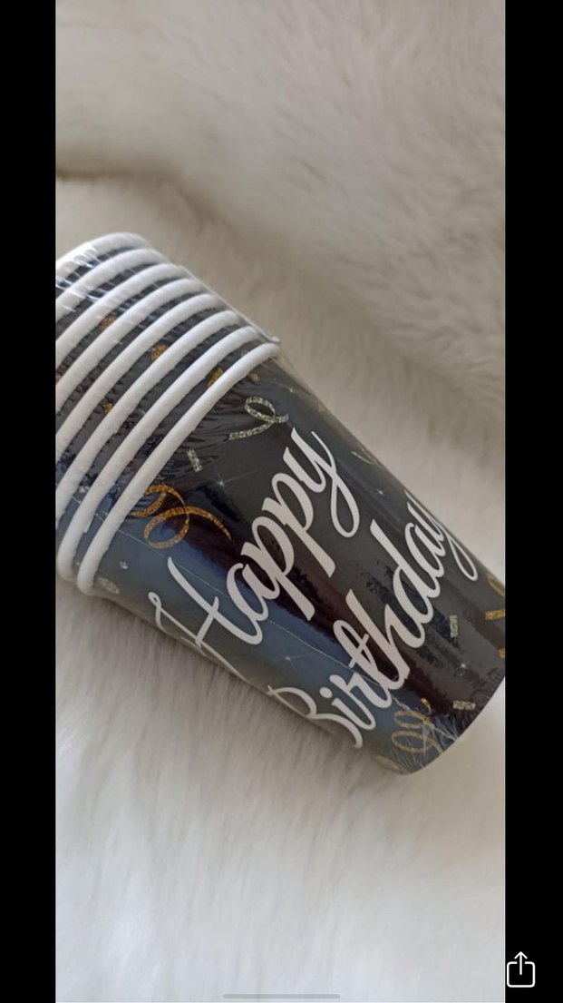 Happy Birthday Kâğıt  Bardak - Görsel 2