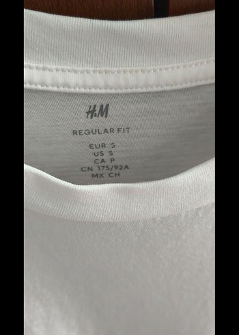 s Beden beyaz Renk H&M Erkek Tshirt