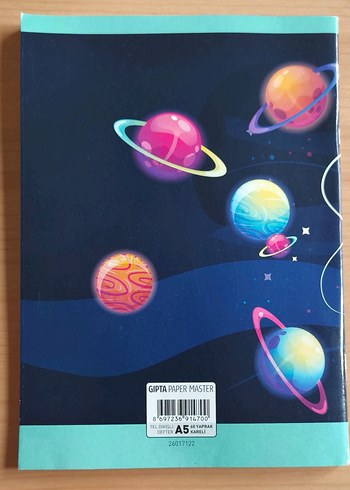 GIPTA Uzay Temalı A5 Kareli Defter - Görsel 2