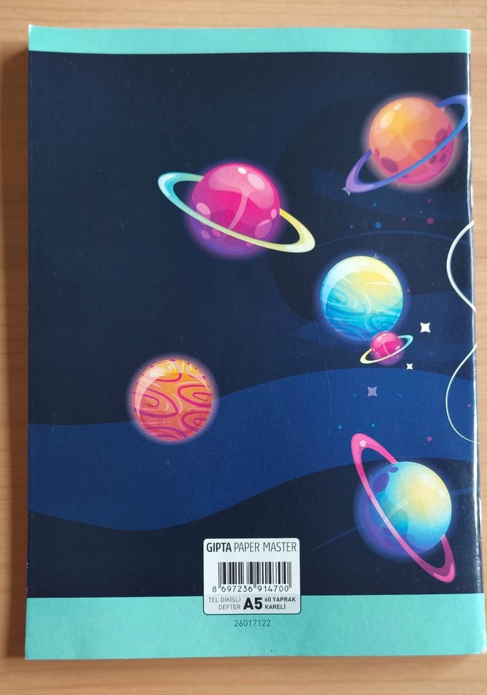 GIPTA Uzay Temalı A5 Kareli Defter - Görsel 2