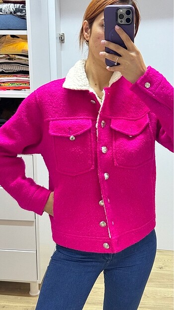 Pembe Kısa Ceket
