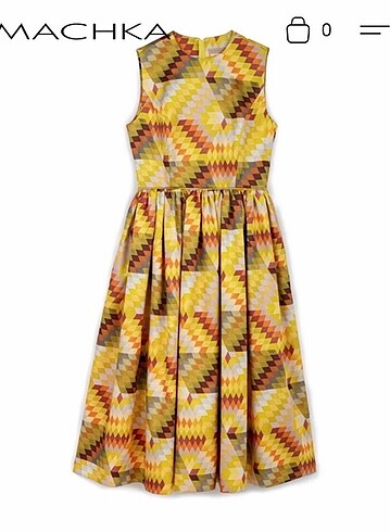 Machka Retro desen elbise