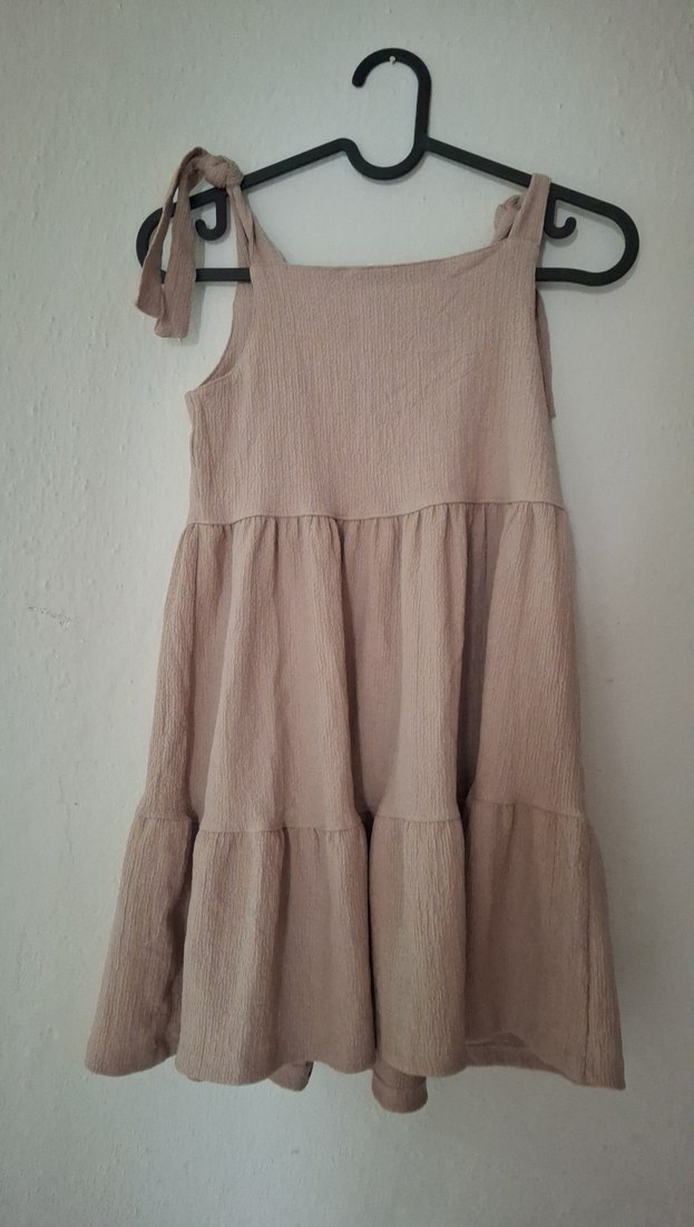 Kız Çocuk Düğmeli Elbise - Görsel 3