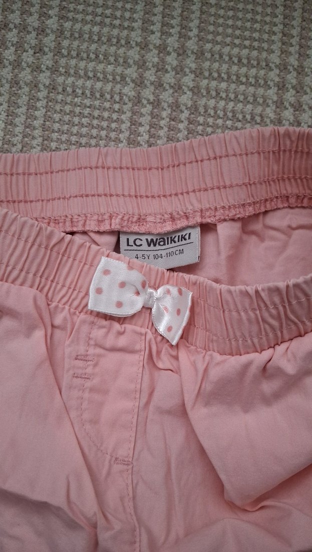 Pembe Pamuklu Kız Şortu - Görsel 2