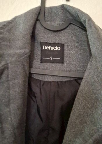 Düğmeli Gri kadın Kaban - Görsel 3