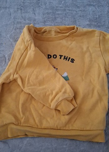 Erkek Çocuk Sarı Baskılı Sweatshirt - Görsel 2