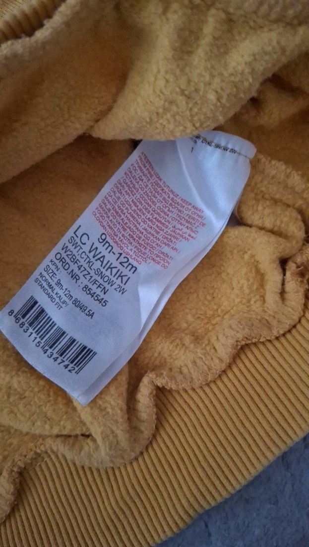 Erkek Çocuk Sarı Baskılı Sweatshirt - Görsel 3