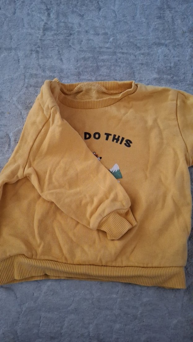 Erkek Çocuk Sarı Baskılı Sweatshirt - Görsel 2