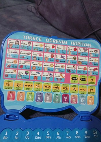 Mavi Eğitici Öğretici Bilgisayar Oyuncağı - Görsel 4