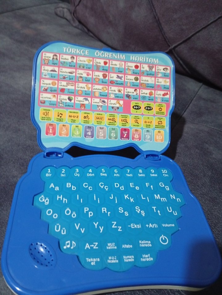 Mavi Eğitici Öğretici Bilgisayar Oyuncağı - Görsel 2