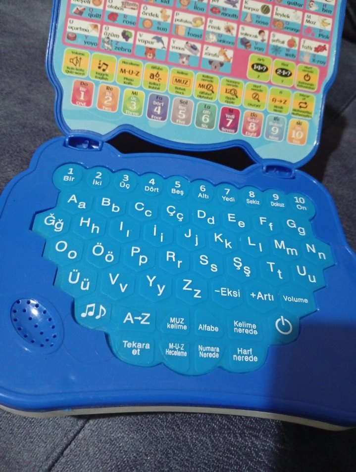 Mavi Eğitici Öğretici Bilgisayar Oyuncağı - Görsel 3