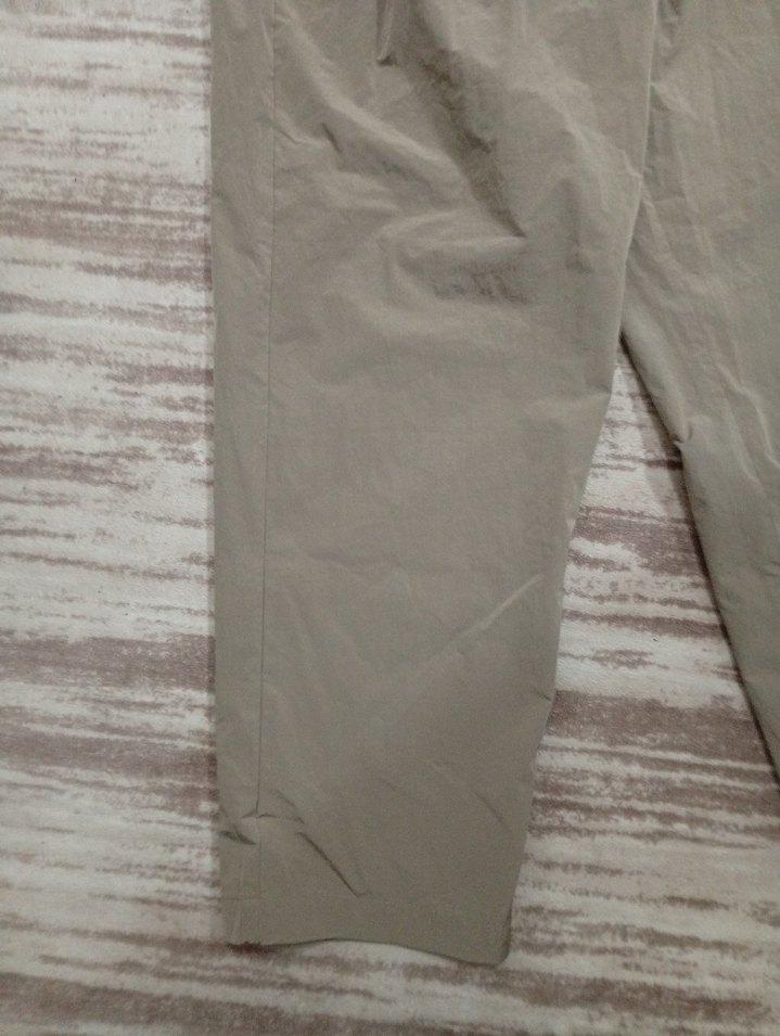 Kadın Bej Midi Bol Kesim Kemerli Pantolon - Görsel 2