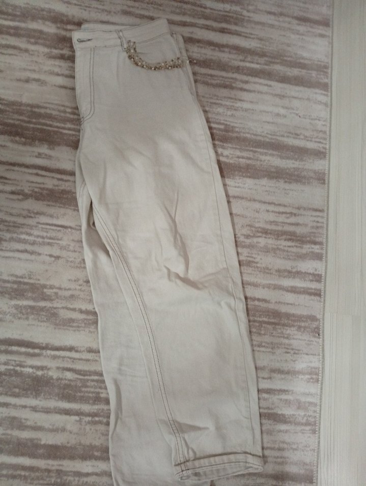 Detaylı Kot Pantolon - Görsel 2