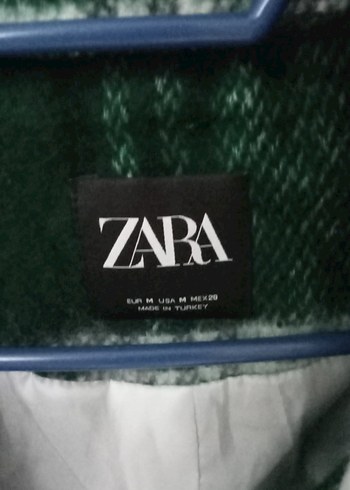 Düğmeli Yeşil Gri Ekose Kadın Ceket zara - Görsel 2