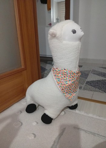 Renkli Fularlı Peluş Lama Oyuncak - Görsel 2