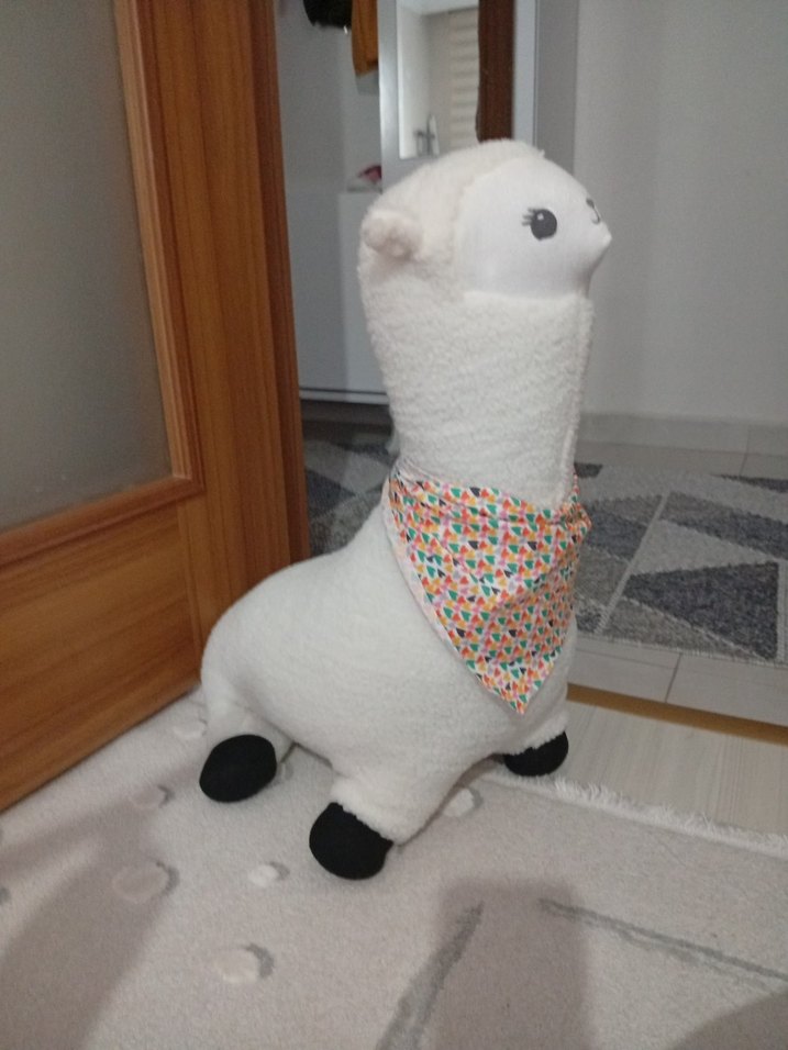 Renkli Fularlı Peluş Lama Oyuncak - Görsel 2