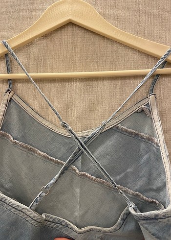 İnce Askılı, Mini Boy Kot Elbise - Görsel 2