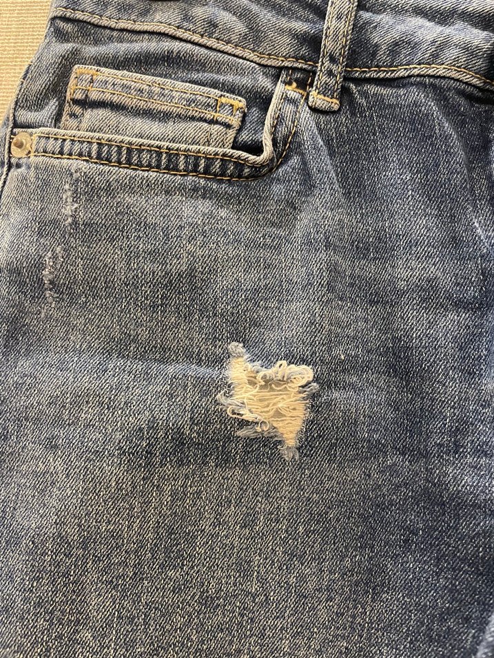 Kadın Lacivert Kot Şort - Görsel 2