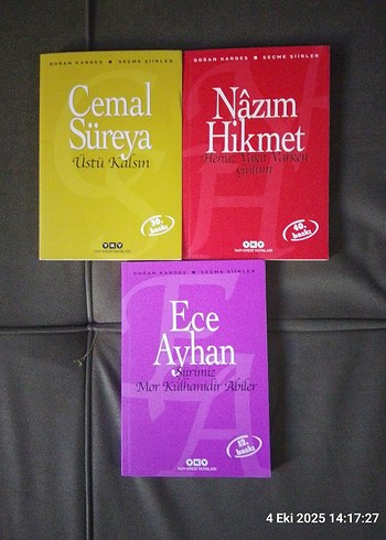 Cemal Süreya, Nazım Hikmet, Ece Ayhan Şiir Kitapları