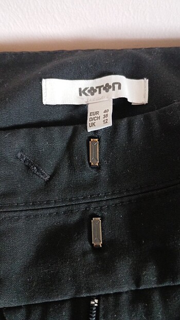 38 Beden Siyah pantolon uygun fiyatlı koton