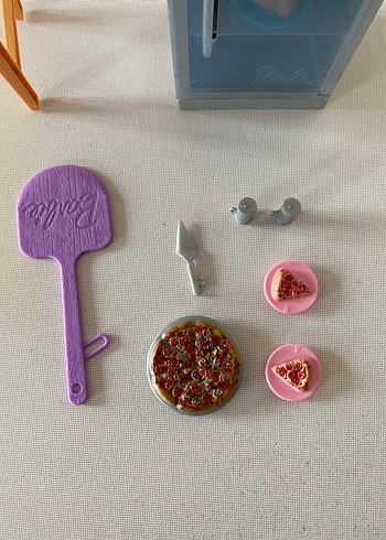 Barbie Oyuncak Pizza Fırını Seti - Görsel 3