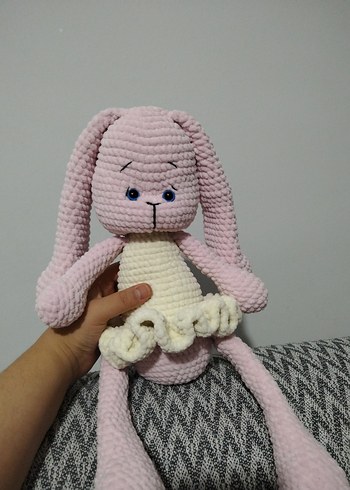Beden Pembe Peluş Oyuncak Tavşan