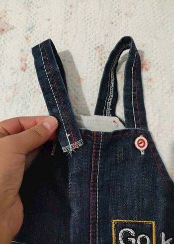 Diğer Erkek Çocuk Renkli Baskılı Kot Tulum