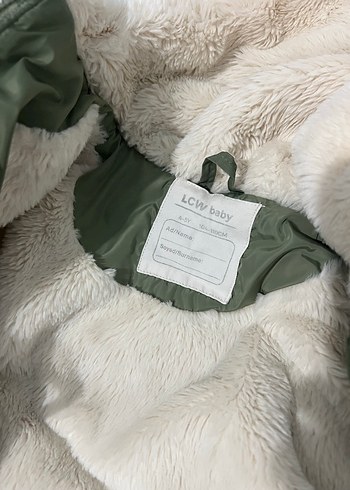 Kız Çocuk Yeşil Kapüşonlu Kürklü Mont - Görsel 4