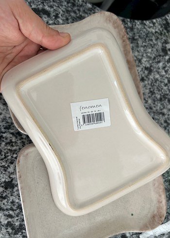 Bej Tost Tabağı Seti, Üzerinde Yazılı - Görsel 2