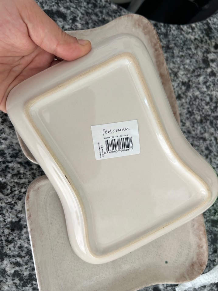 Bej Tost Tabağı Seti, Üzerinde Yazılı - Görsel 2