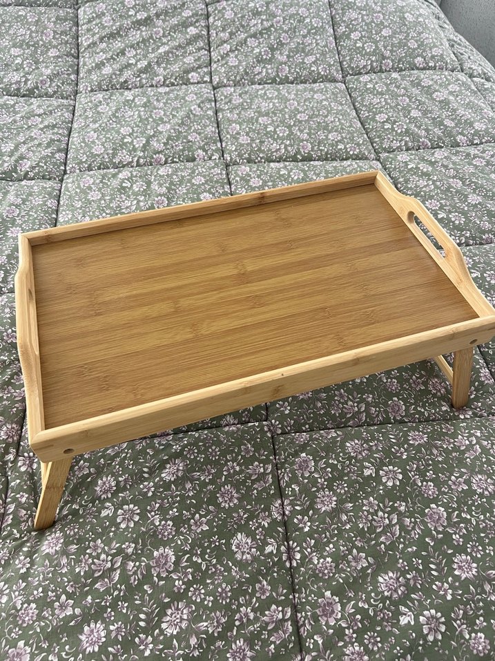 Açılır Ayaklı Ahşap Tepsi - Görsel 2