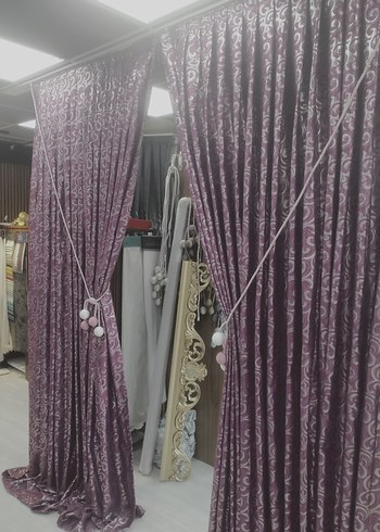 Mor Desenli Geleneksel Perde kod 27 - Görsel 6