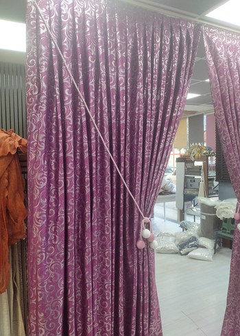 Mor Desenli Geleneksel Perde kod 27 - Görsel 3