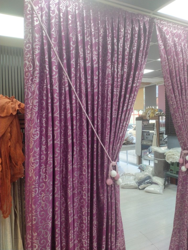 Mor Desenli Geleneksel Perde kod 27 - Görsel 3