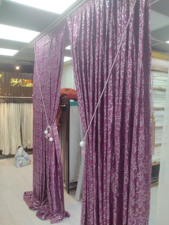 Mor Desenli Geleneksel Perde kod 27 - Görsel 2