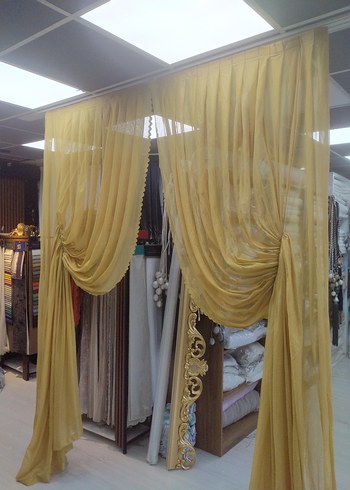 Parlak Sarı Modern Tül Perde kod 33 - Görsel 2