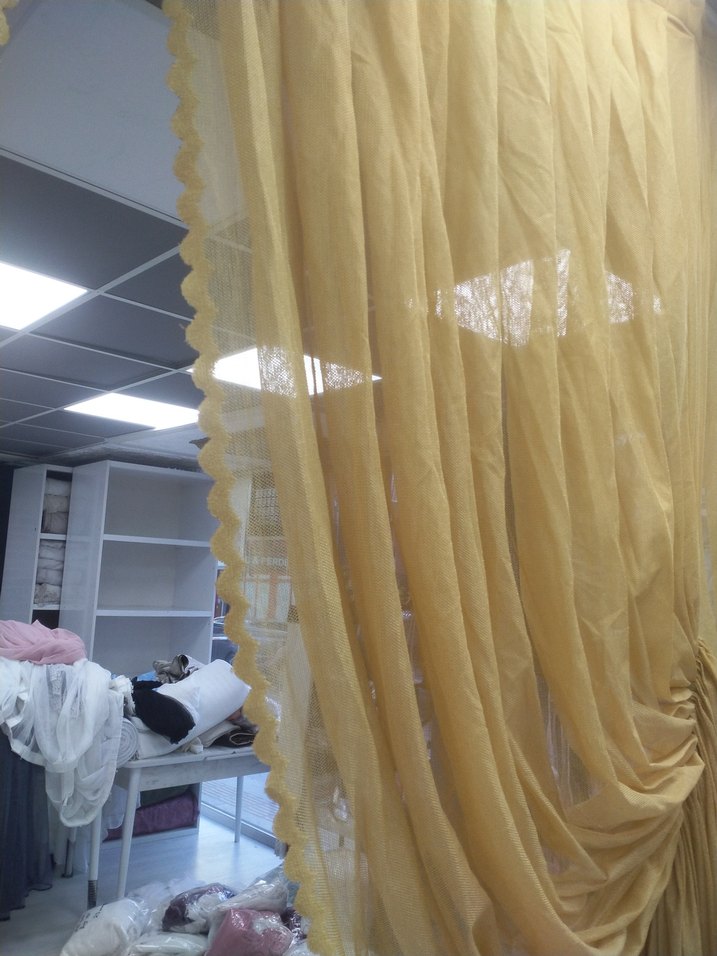 Parlak Sarı Modern Tül Perde kod 33 - Görsel 5