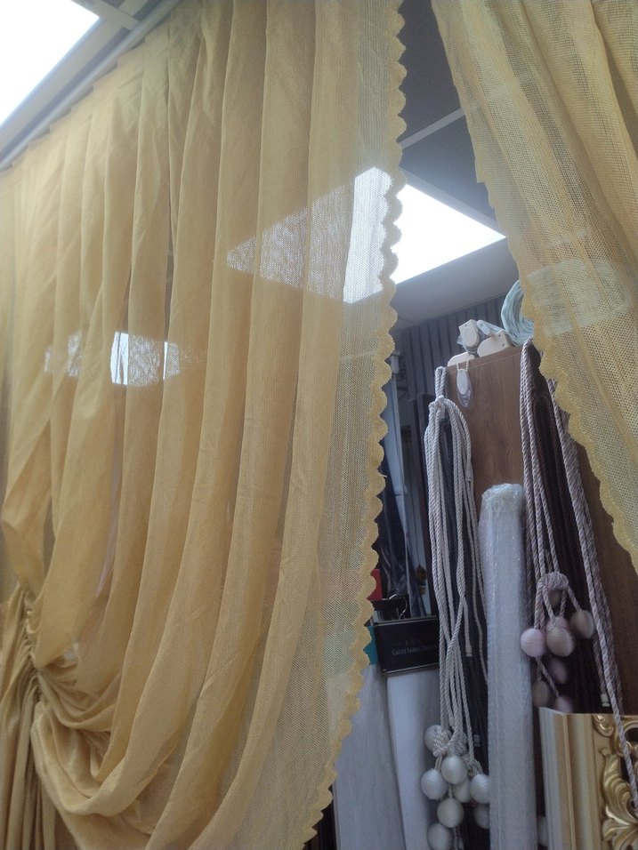 Parlak Sarı Modern Tül Perde kod 33 - Görsel 4