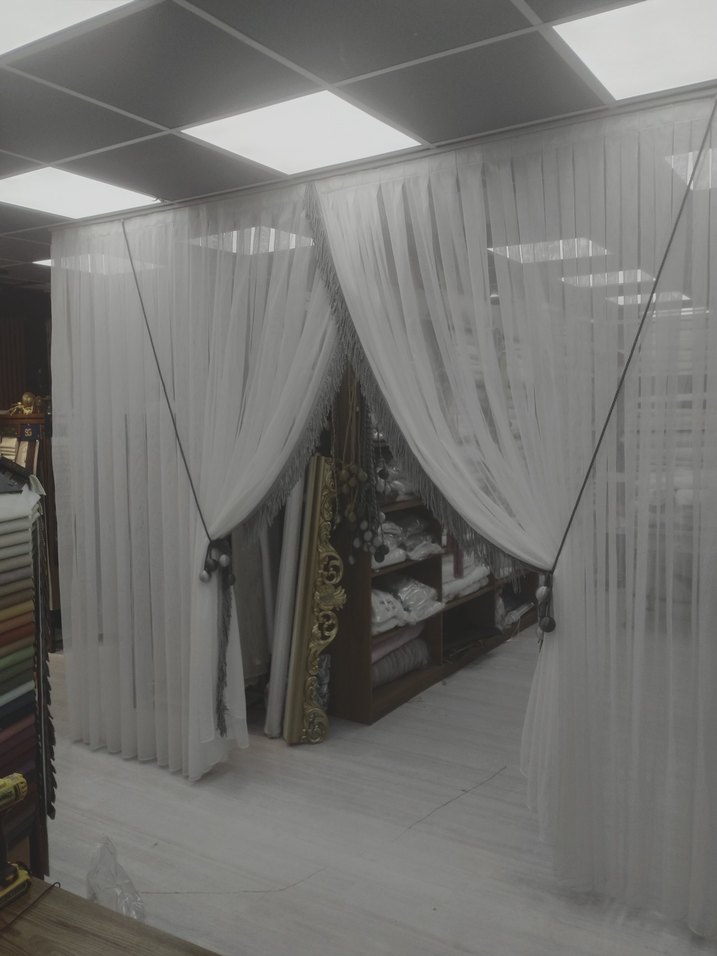 Tül Perde eni 360 boyu 250 sık pileli   aksesuarları hediyedir. - Görsel 5