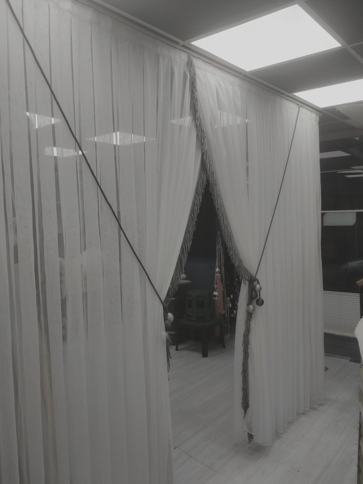 Tül Perde eni 360 boyu 250 sık pileli   aksesuarları hediyedir. - Görsel 2