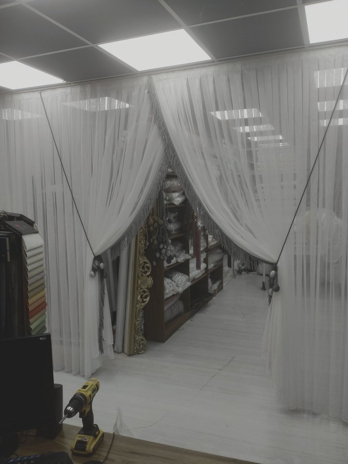 Tül Perde eni 360 boyu 250 sık pileli   aksesuarları hediyedir. - Görsel 4