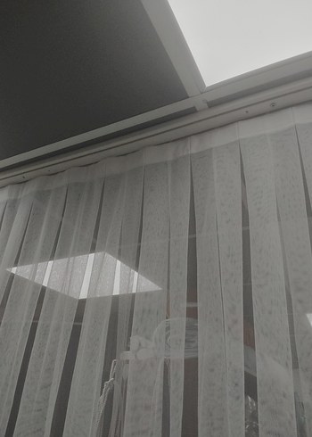 Çağdaş lacivert-Beyaz Düz Tül Perde kod 26 - Görsel 4