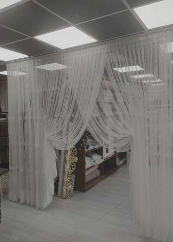 Beyaz Modern Tül Perde eni 450 boyu 250 sık pileli - Görsel 7