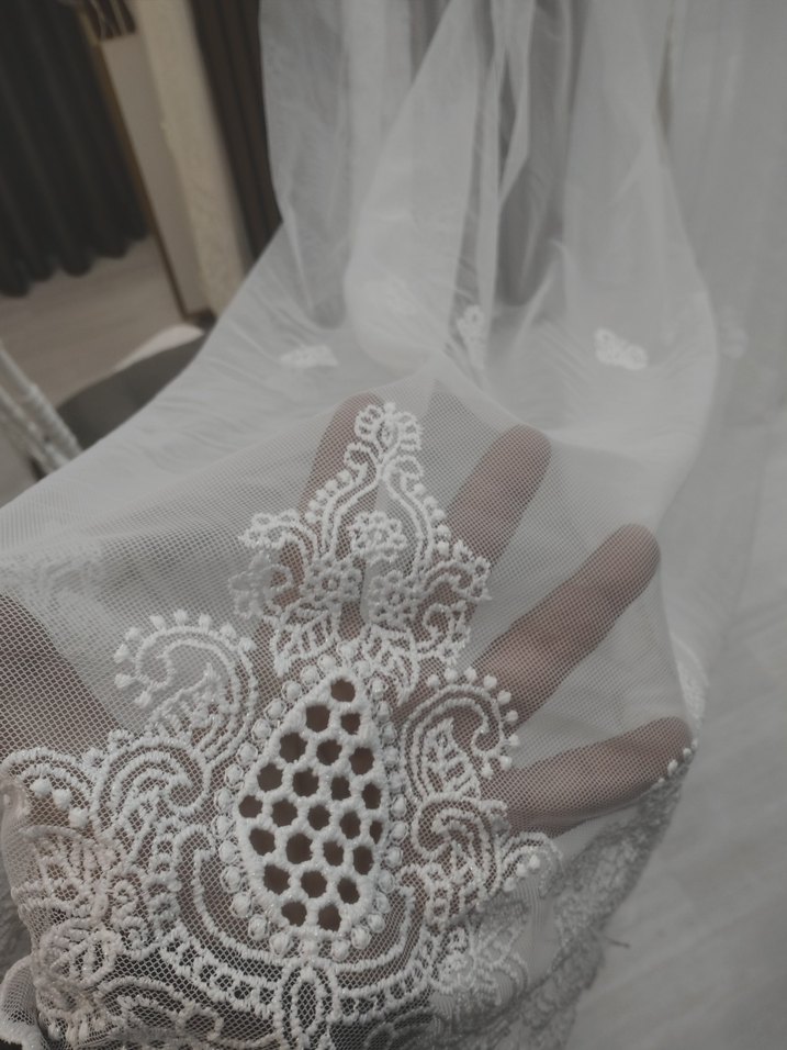 Beyaz Modern Tül Perde eni 450 boyu 250 sık pileli - Görsel 5