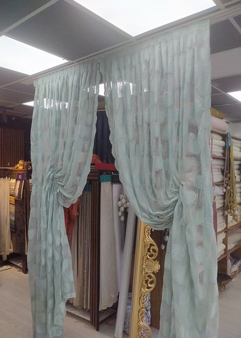 mint yesilBatik Desenli Perde kod 32 - Görsel 2