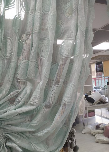 mint yesilBatik Desenli Perde kod 32 - Görsel 5