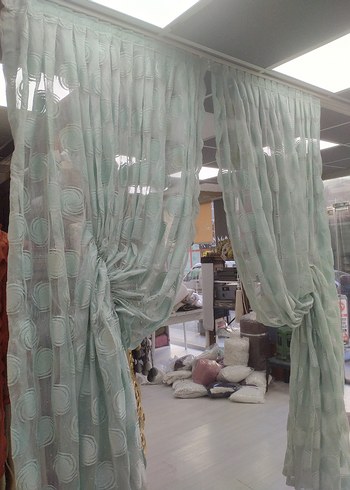 mint yesilBatik Desenli Perde kod 32 - Görsel 6